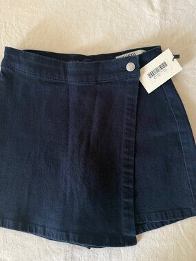 NWT Vero Moda Dark Wash Denim Wrap Skort size XXSP